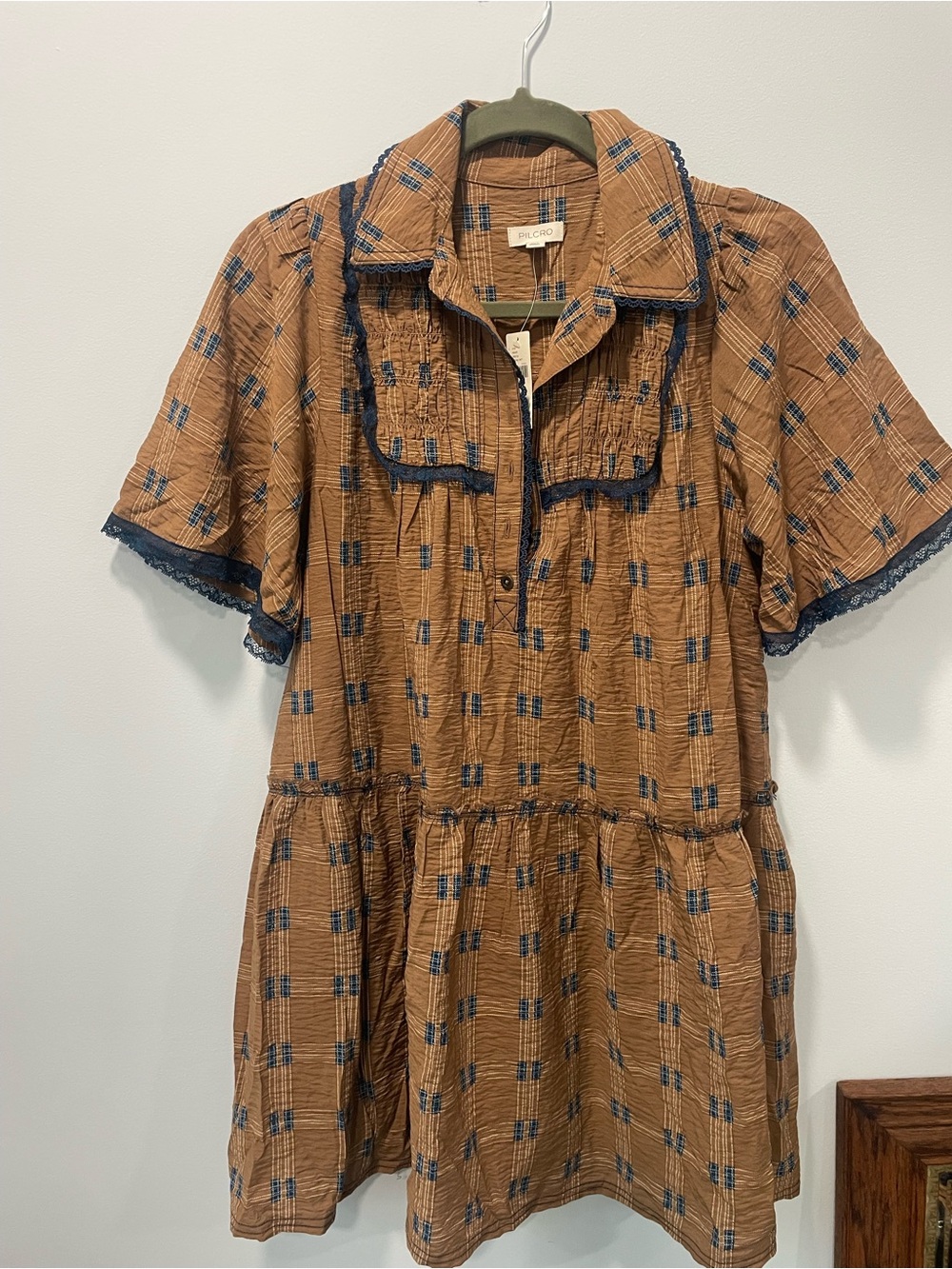 NWT Anthropologie Pilcro Short-Sleeve Tunic Shirt Mini Dress